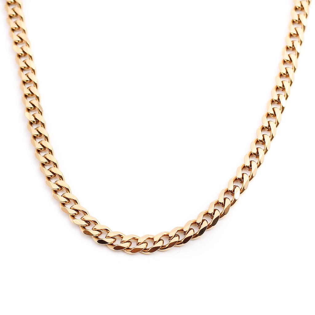 COL446	Cadena Acero Dorado eslabón cerrado 1.6mm   60 cm
