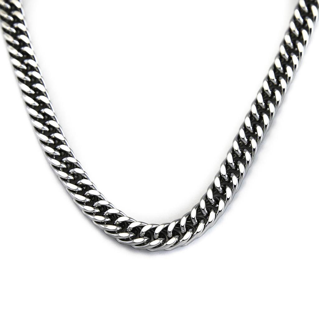 COL447	Cadena Acero Plateada reforsada 1.6mm   60 cm