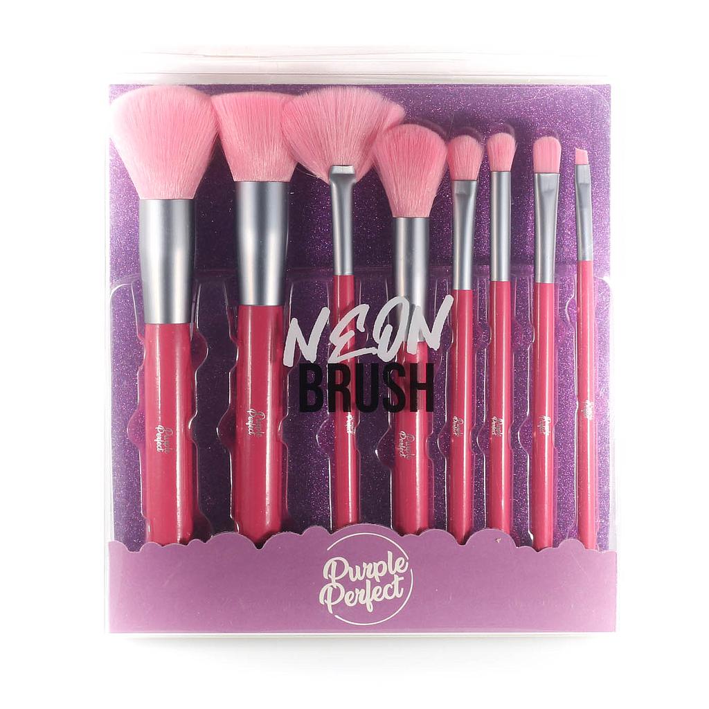 150328 Brocha neon 8 pzas.ROSA O AMARILLO Purple Perfect